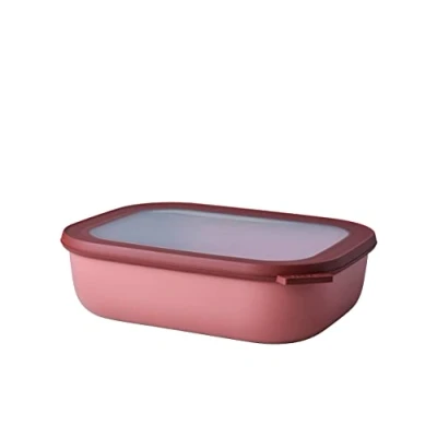Imagen de Mepal Multi Bowl Cirqula Rectangular Recipientes para Alimentos con Tapa Adecuado como Fiambrera Hermética Frigorífico, Microondas y Congelador Tapers Comida 2000 ml Vivid mauve
