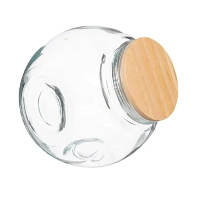 Imagen de 5five tarro de cristal para caramelos con tapa madera 1,5l