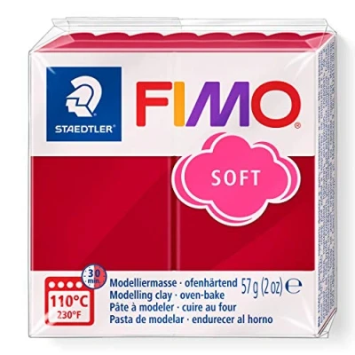 Imagen de Fimo 8020 Pasta de modelar, color rojo cereza, 56 gr