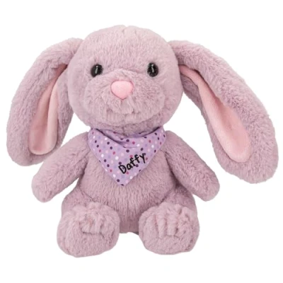 Imagen de Depesche 12458 Snukis Conejo Daffy con Suave Pelaje en Color Morado, Aprox. 18 cm de Altura Peluche Bufanda, Multicolor (0012458)