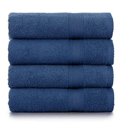 Imagen de Tuiste Juego de 4 Toallas Azul Marino (50x90cm), Súper Suave y Altamente Absorbente, Lujosas 100% algodón, Tacto Suave, Lavabo