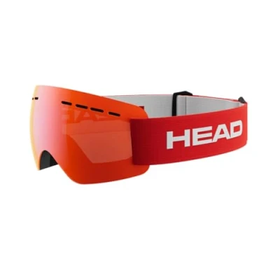 Imagen de Head SOLAR FMR Gafas de esquí y snowboard para adultos, unisex, color rojo