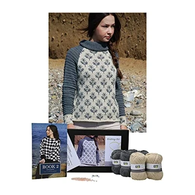 Imagen de DesignEtte Kit para Tejer, Gris/Color Blanco/XL, Pack de 16