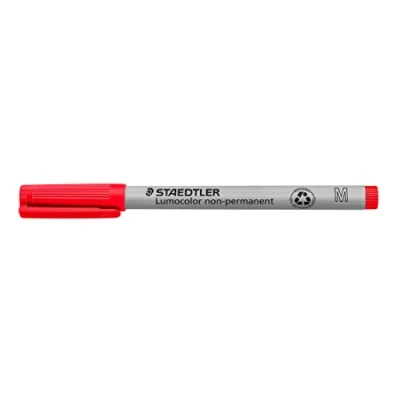 Imagen de Staedtler Lumocolor 315 2 Bolígrafo no permanente (línea de 0,8 mm, punta media, tinta color rojo, 10 unidades)