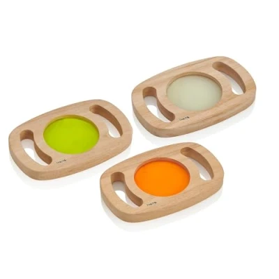 Imagen de TickiT 73454 Easy Hold Glow in The Dark Panels PK3, Blue, Green, Orange, L 18.5cm x H 12cm D 2cm Insert 8cm Dia