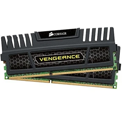 Imagen de Corsair Vengeance Módulo de Memoria XMP Alto Rendimiento 8 GB (2 x 4 GB, DDR3, 1600 MHz, CL9), Negro (CMZ8GX3M2A1600C9)