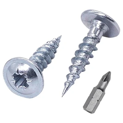 Imagen de SKIR&#039;CO (100 piezas) Acero chapado en zinc 3,5 x 10 mm tornillos de madera plateada, metal, cabeza oblea, Pozidriv, autorroscantes