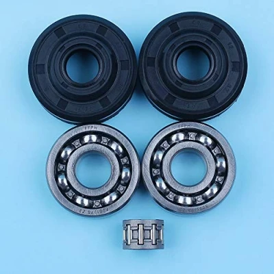 Imagen de Luxuypon Kit de sello aceite rodamiento bolas del cigüeñal para Husqvarna 36 41 235 236 240 E 137E 142 136 136LE 141LE 141 motosierra 530056363