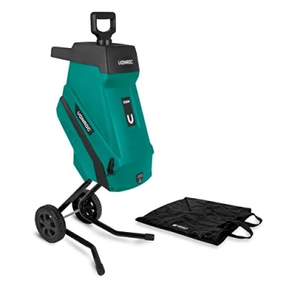 Imagen de VONROC Trituradora 2500W Para ramas de hasta Ø45mm Incluye bolsa recogida 45L y palo empuje