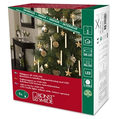 Imagen de Konstsmide Christmas Velas LED navideñas sin cable set accesorio 16 cm