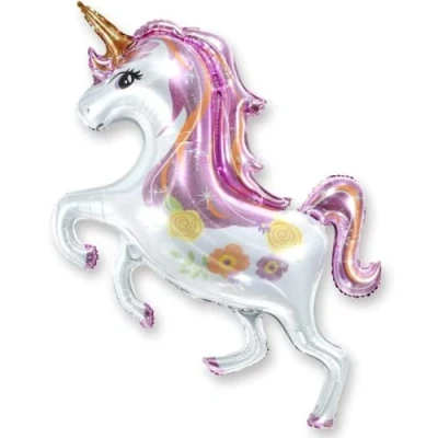 Imagen de DIWULI Globo Unicorn XXL, Deco Cumpleaños Unicornio, Foil Unicon, Globos Niños Niña, Fiesta Tematica, Decoracion,