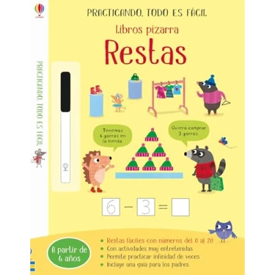 Imagen de Libros pizarra Restas (Practicando, todo es fácil pizarra)