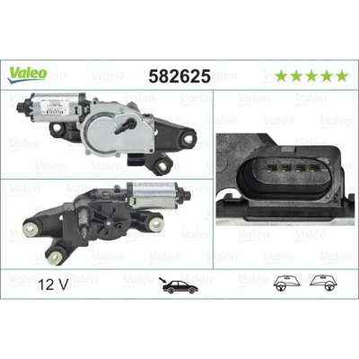 Imagen de VALEO 582625 Motor del Limpiaparabrisas 12 posterior para dirección izquierda/derecha