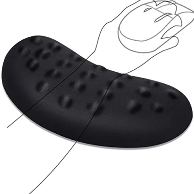 Imagen de Gimars Reposamuñecas para Ratón, Muñequera Ergonómica de Espuma con Memoria Ratón Notas Masaje Aliviar la Presión y el Dolor, Soporte Muñeca Ordenador Portátil Oficina