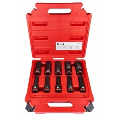 Imagen de Milwaukee 4932480457 Impact Socket Set, STD, 1/2&quot; Conducir, Caja de 10