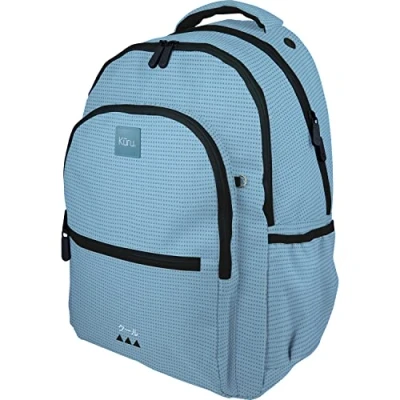 Imagen de Grafoplás 37503230. Mochila Escolar, Kuru, Azul, 33x46x22,5cm, Adaptable a Carrito