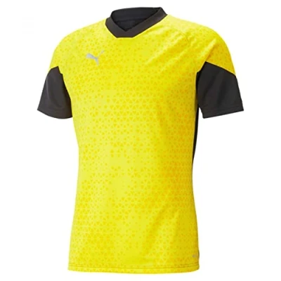 Imagen de PUMA Camiseta de Entrenamiento Teamcup, Hombre, Cyber Yellow Black, L