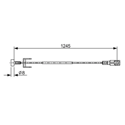 Imagen de BOSCH 1 987 482 633 Cable de Freno Mano 1245 OPEL: Vivaro A Furgón, Combi, Camión plataforma / Chasis