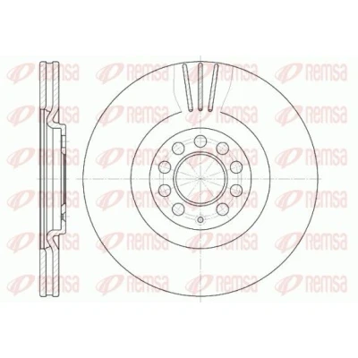 Imagen de REMSA 6597.10 Disco de freno Eje delantero 312, 312 25 5 ventilado SEAT: Leon I Hatchback, Ibiza 3, Toledo 2 Limousine, VOLKSWAGEN: Golf 4