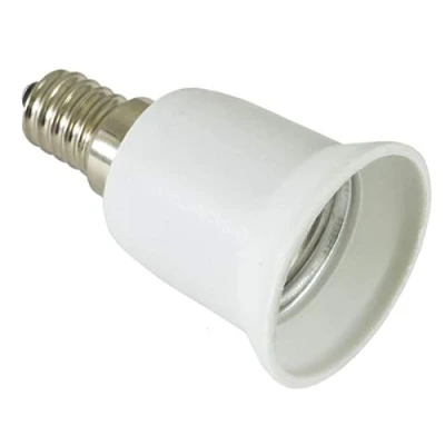 Imagen de OmniaLaser OL E14E27 Adaptador Convertidor E14 a E27, plástico, 40 W, color blanco