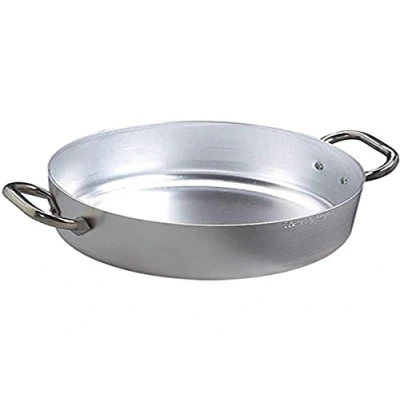 Imagen de Pentole Agnelli ALMA10660 Sartenes de aluminio profesional 3 mm, cacerola baja con 2 asas, 60 L