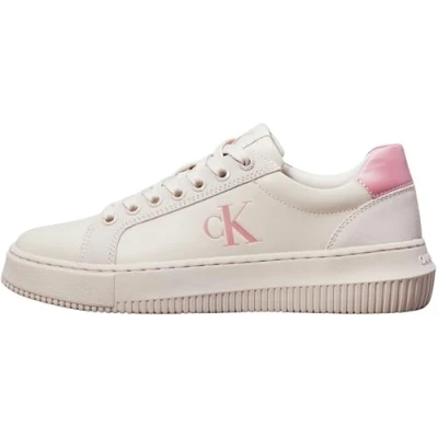 Imagen de Calvin Klein Sneaker con Suela Cupsole Mujer Chunky de Piel, Beige (Eggshell/Dusty Rose), 40 EU