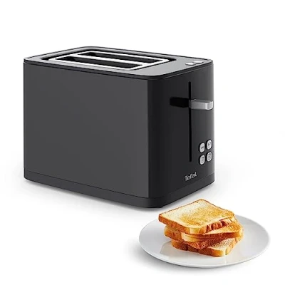 Imagen de Tefal TT640810 Tostador Smart&#039;n light 2 ranuras,pantalla digital,cuenta atrás,ajustes personalizados,función descongelar,función recalentar,7 niveles de tostado,botón stop,para pan molde,Negro