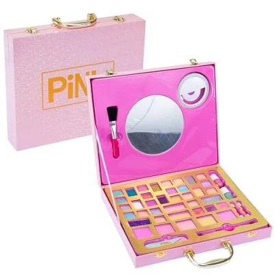 Imagen de PINKIT Selfie Ring Suitcase, 1 Maletín Set Maquillaje con Espejo y Anillo Luminoso para