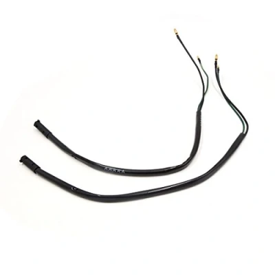 Imagen de sourcing map 2 Piezas Negro 44cm Longitud Accesorio de Motocicleta del Freno Delantero Interruptor Luz Parada Cable Alambre