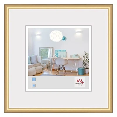 Imagen de walther design KV313G New Lifestyle marco de fotos plástico, 13 x cm, dorado