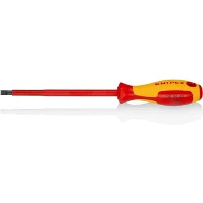 Imagen de Knipex Destornilladores para tornillos planos bruñido, mango aislante en dos componentes, según norma VDE 262 mm 98 20 65