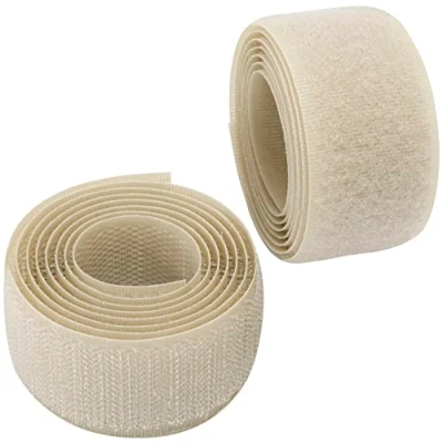 Imagen de AERZETIX C65966 Cinta/rollo de scratch 30mm 1 metro auto agarre organizador/sujetacables tira enganche bolsa prenda correa color: beige claro en poliamida y poliéster