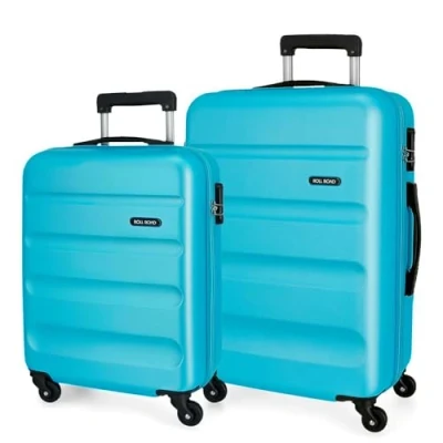 Imagen de Roll Road Flex Juego de Maletas Azul 55/65 cms Rígida ABS Cierre combinación Lateral 91L 5,58 kgs 4 Ruedas Equipaje Mano