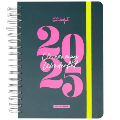 Imagen de Mr. wonderful Agenda Office 2025 Diaria Un año muy Incluye 8 Hojas de Pegatinas y Bloc Notas Adhesivas con Formas