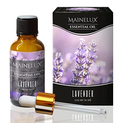 Imagen de MAINELUX Lavanda Aceites Esenciales para Humidificador Difusor 1 x 30 ml,100% Puro Naturales Aceite Perfumado, Aromaterapia.
