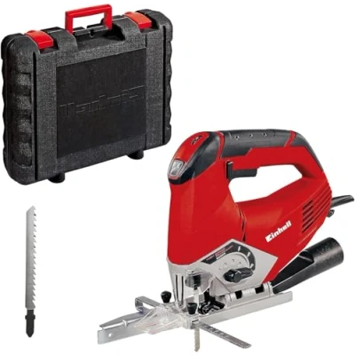 Imagen de Einhell caladora con cable TE JS 100. 750 W, 800 3000 carreras de 1/min, profundidad corte máx. 100 mm, función soplado polvo, luz LED, incl. maletín transporte
