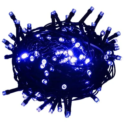 Imagen de vidaXL Tira de Luces Leds, Cadena Navideña con 150 Guirnalda Decorativa Luces, Adorno Navidad para Hogar Exterior, PVC Azul 15 m