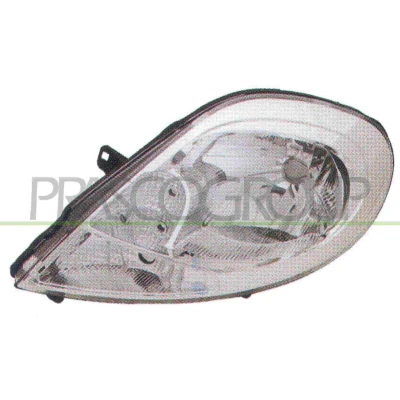 Imagen de PRASCO OP9344814 Faros izquierda H4 blanco con luz intermitente electromotor servomotor para reg. alcance luces OPEL: Vivaro A Furgón