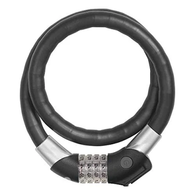Imagen de ABUS Steel O Flex Raydo Pro 1460/85 TexKF candado de cable Juego bicicleta con soporte para el cuadro la 20 mm nivel seguridad 6 Negro
