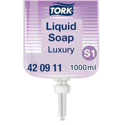 Imagen de Tork Jabón Líquido Luxury S1, Desinfectante con Aroma Floral, 1000 ml, 420911