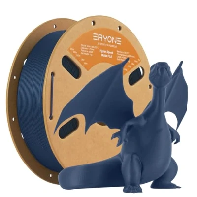 Imagen de ERYONE High Speed Matte Filament PLA 1.75mm +/ 0.03mm, 3D Printing Pro Fit Most FDM Printer, 1kg / Spool, Navy Blue