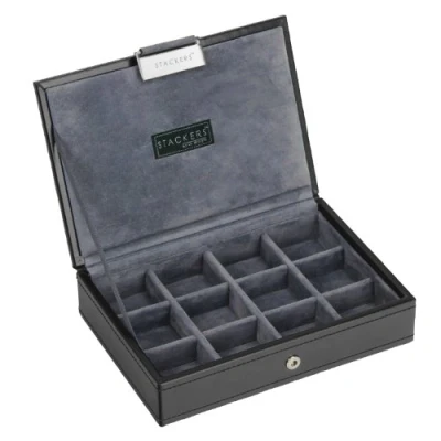 Imagen de STACKERS Men&#039;s Executive Black Mini Lidded Stacker with Grey Velvet Finish Lining