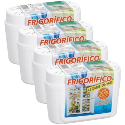 Imagen de KROWN Absorbe Humedad, Deshumidificador Antihumedad Habitación, Atrapa Humedad Interior para Armarios, Cocina, Coche, Trasteros, Baños (Absorbe Olores Frigo, 4 Unidades)
