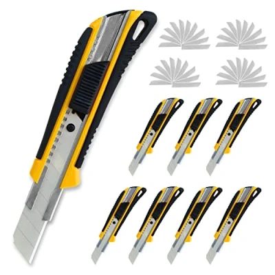 Imagen de CCLIFE 8piezas Juego de cuter con 40piezas Recambio Cuchillas Cutter, 18mm