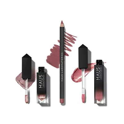 Imagen de HAUS LABORATORIES By Lady Gaga: OF COLLECTIONS Juego De Maquillaje Con Neceser, Sombra Ojos Líquida, Perfilador Labios Y Brillo Labial Disponible En 9 Combinaciones 3 Unidades