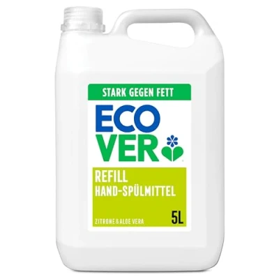 Imagen de Ecover Lavavajillas líquido ecológico, Fragancia Lemon/Aloe, formato rellenable de 5L