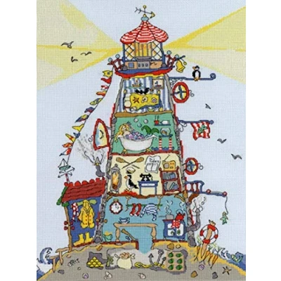 Imagen de Bothy Threads XCT1 Kit de punto cruz (26 x 35 cm), diseño faro
