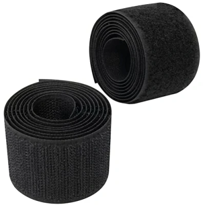 Imagen de AERZETIX C65975 Cinta/rollo de scratch 40mm 1 metro auto agarre organizador/sujetacables tira enganche bolsa prenda correa color: negro en poliamida y poliéster