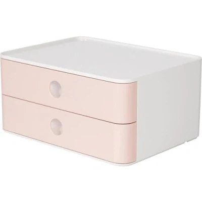 Imagen de Han 1120 86 SART BOX ALLISON Cajonera apilable con 2 cajones, color rosa