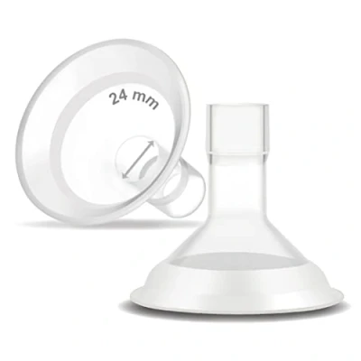 Imagen de Maymom MyFit Comfy Series Protector de pecho 24 mm con diseño dos piezas compatible extractores leche Medela; no originales la bomba reemplaza los protectores